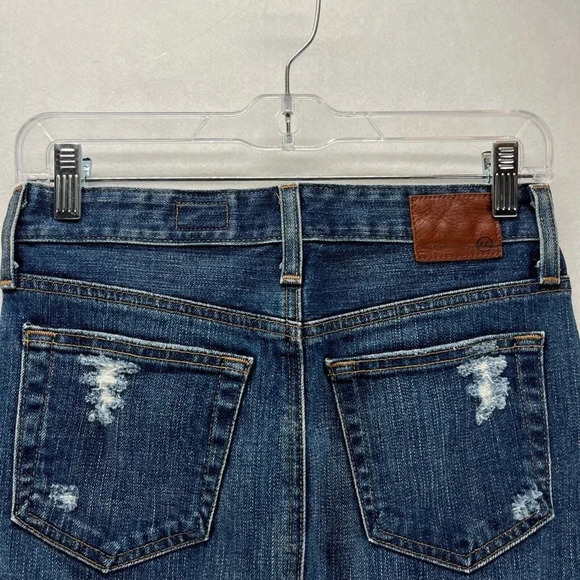 Adriano Goldschmied Skirt Size 24 The Erin Pencil Distressed Slit Denim Blue - Picture 4 of 9